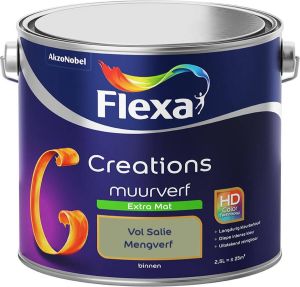 Flexa Creations Muurverf Extra Mat Vol Salie Mengkleuren Collectie- 2 5 Liter