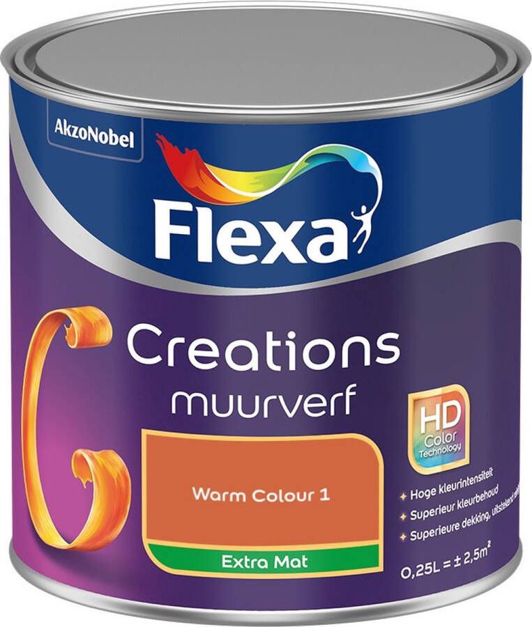 Flexa Creations Muurverf Extra Mat Warm Colour 1 250ML