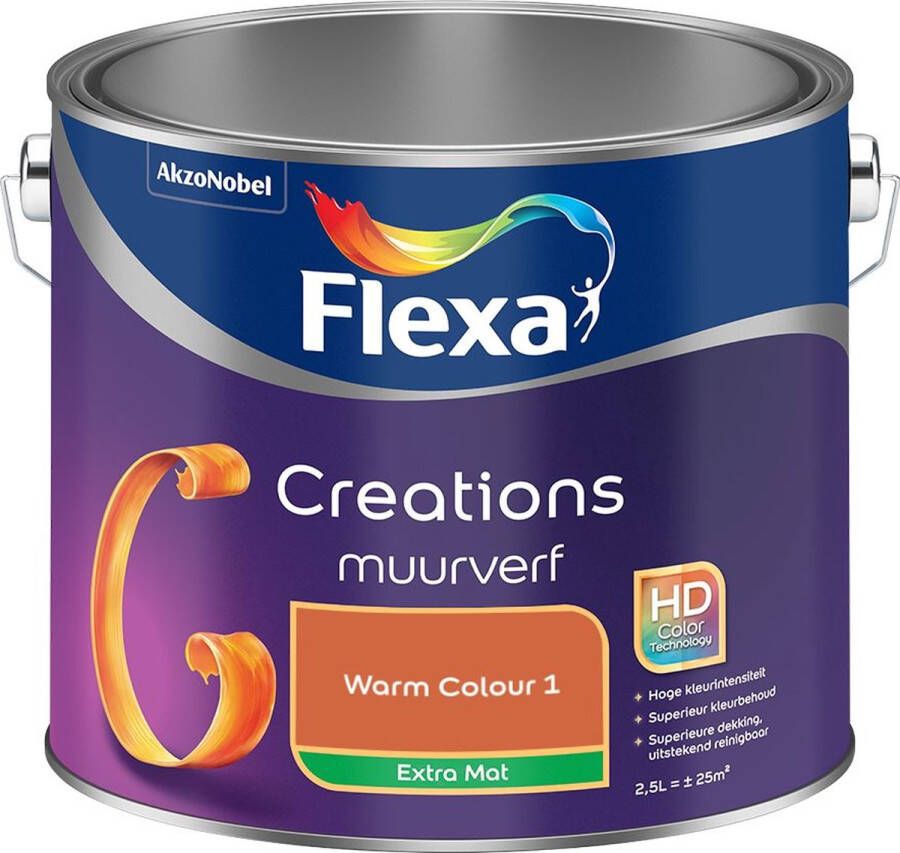 Flexa Creations Muurverf Extra Mat Warm Colour 1 2.5L