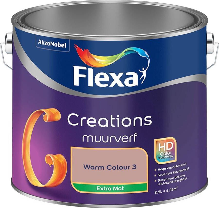 Flexa Creations Muurverf Extra Mat Warm Colour 3 2.5L