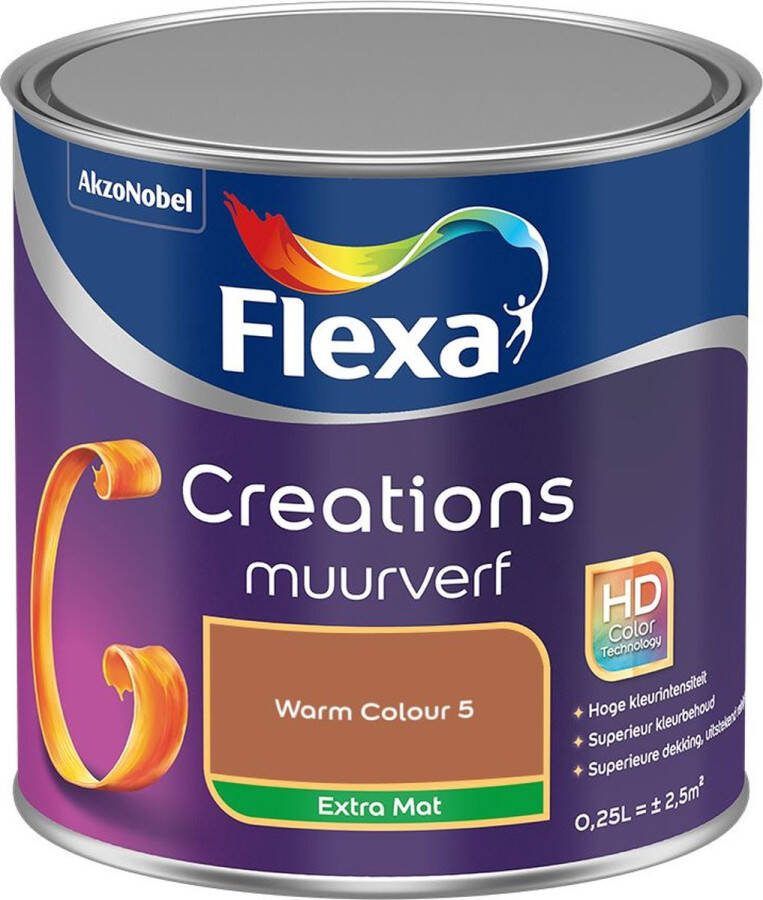 Flexa Creations Muurverf Extra Mat Warm Colour 5 250ML