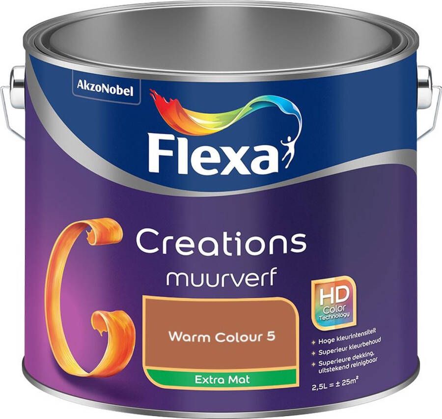 Flexa Creations Muurverf Extra Mat Warm Colour 5 2.5L