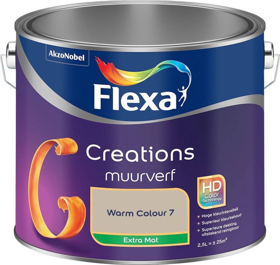 Flexa Creations Muurverf Extra Mat Warm Colour 7 2.5L