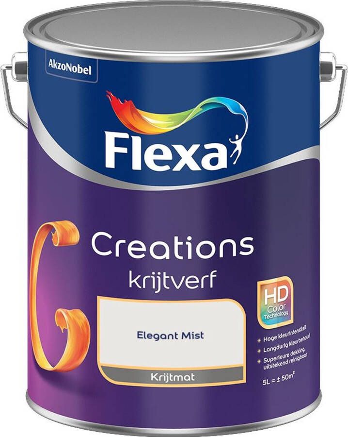 Flexa Creations Muurverf Krijt Elegant Mist Kleur van het Jaar 2025 5L