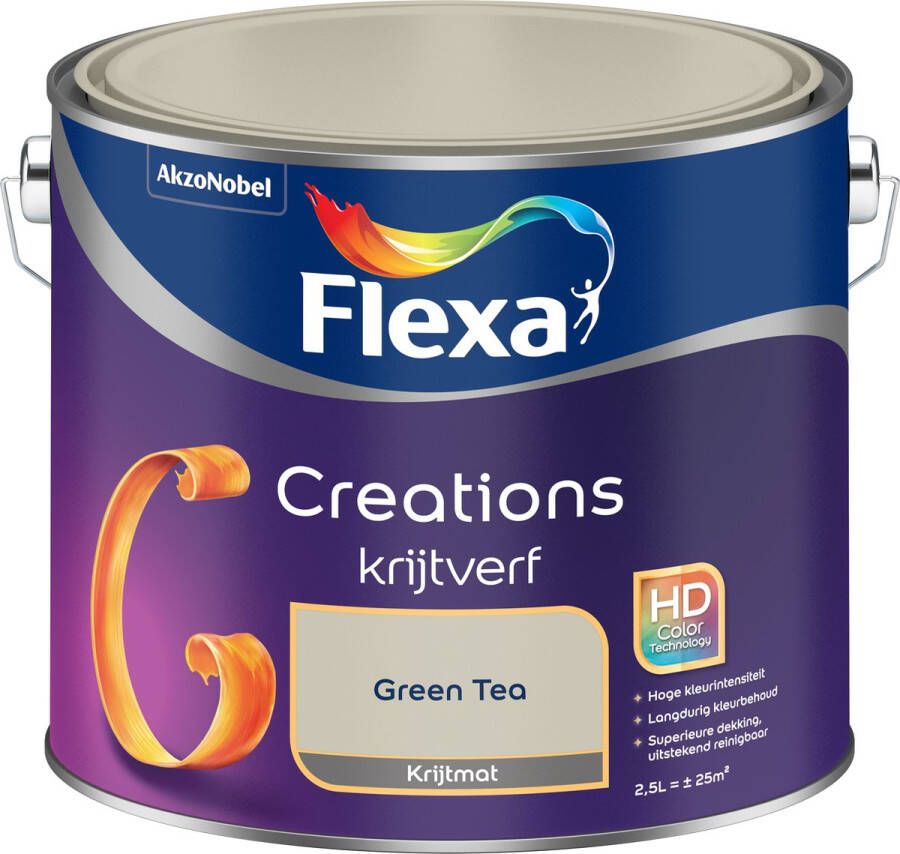 Flexa Muurverf Creations Krijt Green Tea 2 5l