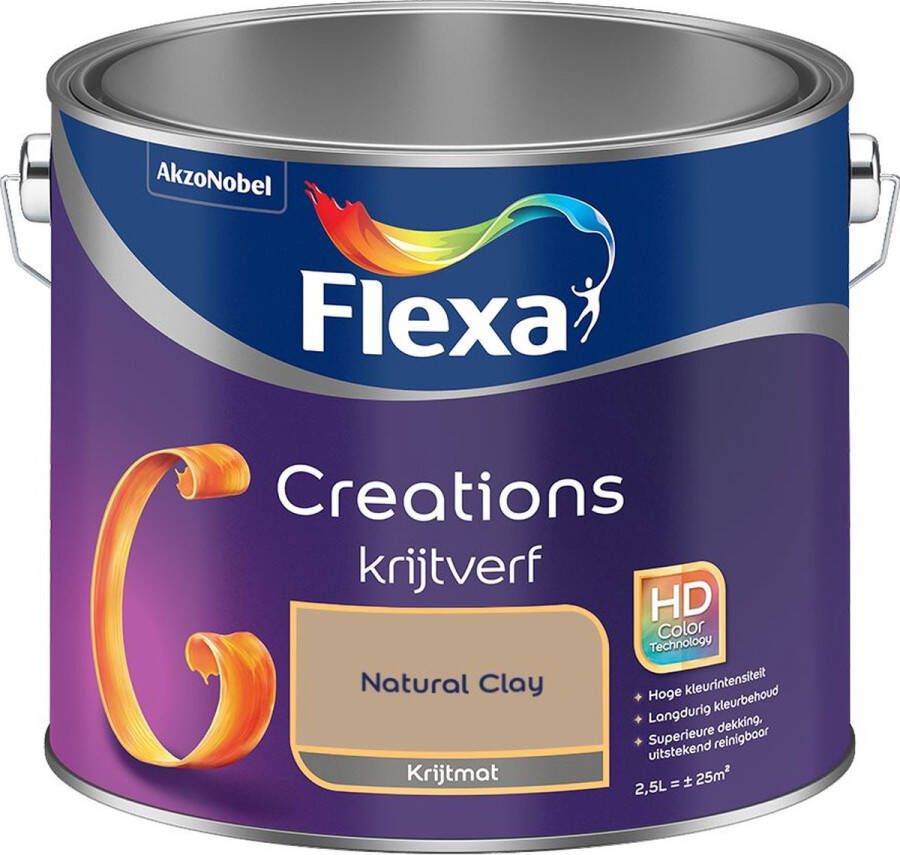 Flexa Creations Muurverf Krijt Natural Clay Kleur van het Jaar 2025 2 5L