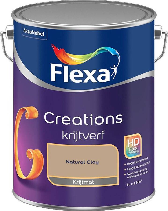 Flexa Creations Muurverf Krijt Natural Clay Kleur van het Jaar 2025 5L