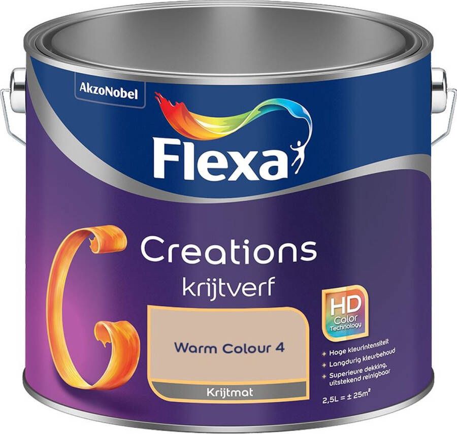 Flexa Creations Muurverf Krijt Warm Colour 4 2.5L