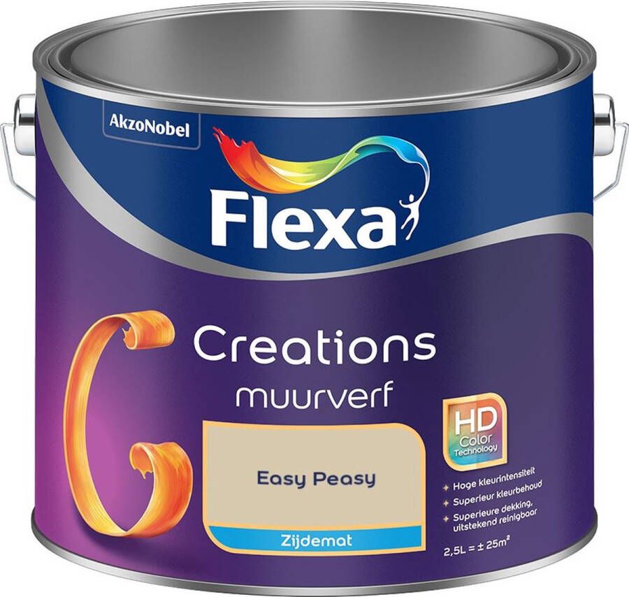 Flexa Creations Muurverf Zijdemat Easy Peasy 2.5L