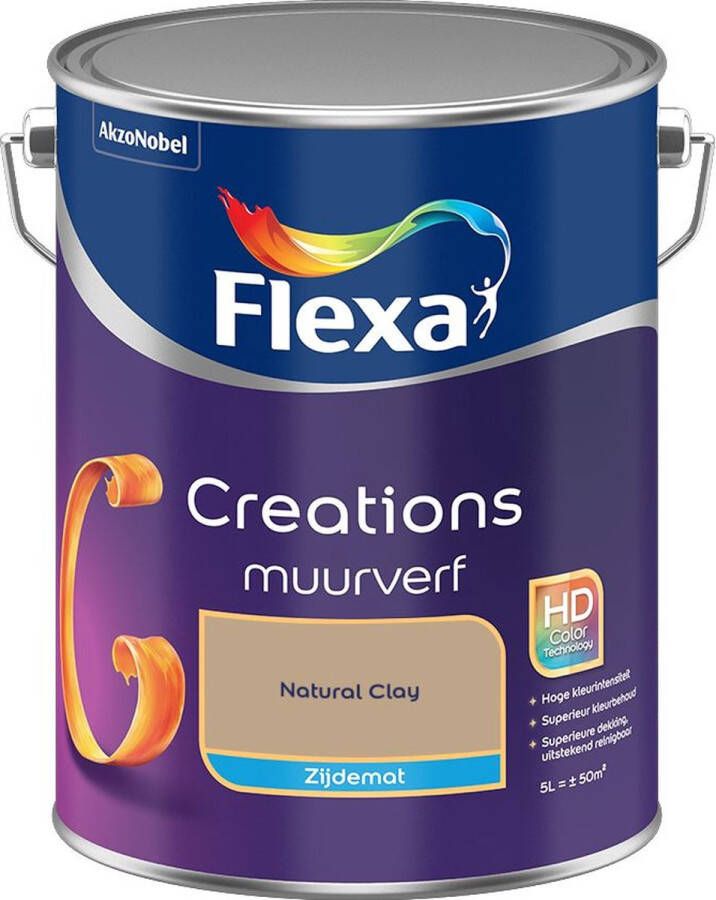 Flexa Creations Muurverf Zijdemat Natural Clay Kleur van het Jaar 2025 5L