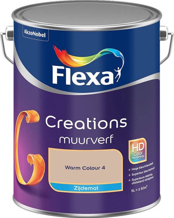Flexa Creations Muurverf Zijdemat Warm Colour 4 5L