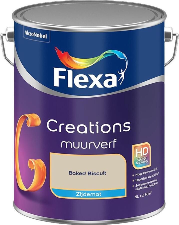 Flexa Creations Muurverf Zijdemat Baked Biscuit Kleur van het Jaar 2025 5L