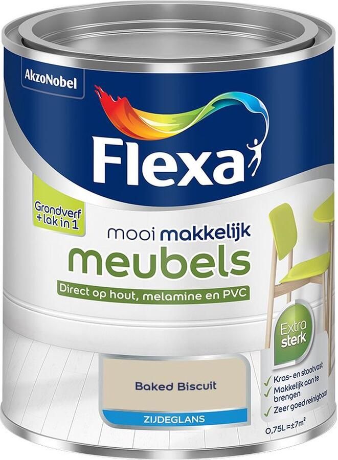 Flexa Mooi Makkelijk Meubels Zijdeglans Baked Biscuit Kleur van het Jaar 2025 0 75L