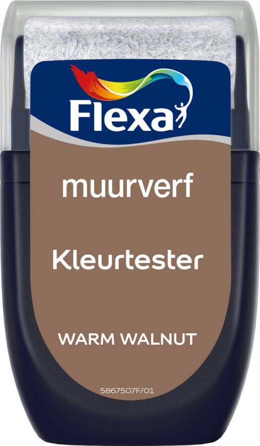 Flexa Kleurtester Muurverf Warm Walnut Kleur van het Jaar 2025 30Ml