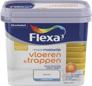 Flexa lak Mooi Makkelijk Vloeren & Trappen zijdeglans wit 750ml