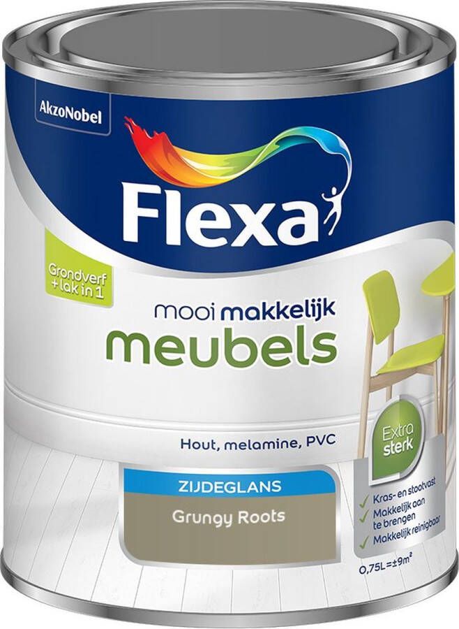 Flexa Mooi Makkelijk Meubels Zijdeglans Muurverf Grungy Roots 750 Ml