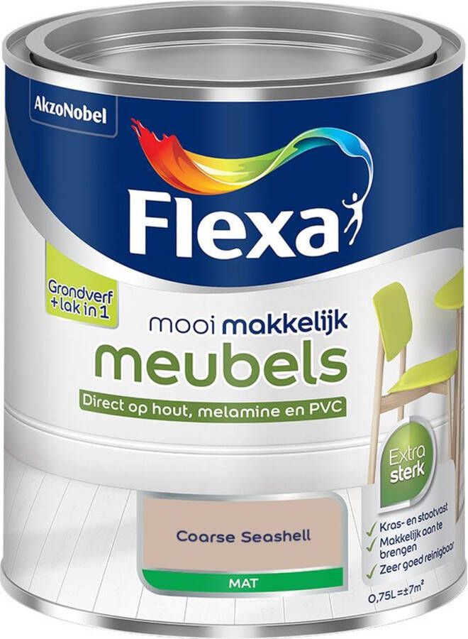 Flexa Mooi Makkelijk Meubels Mat Coarse Seashell Kleur van het Jaar 2025 0 75L