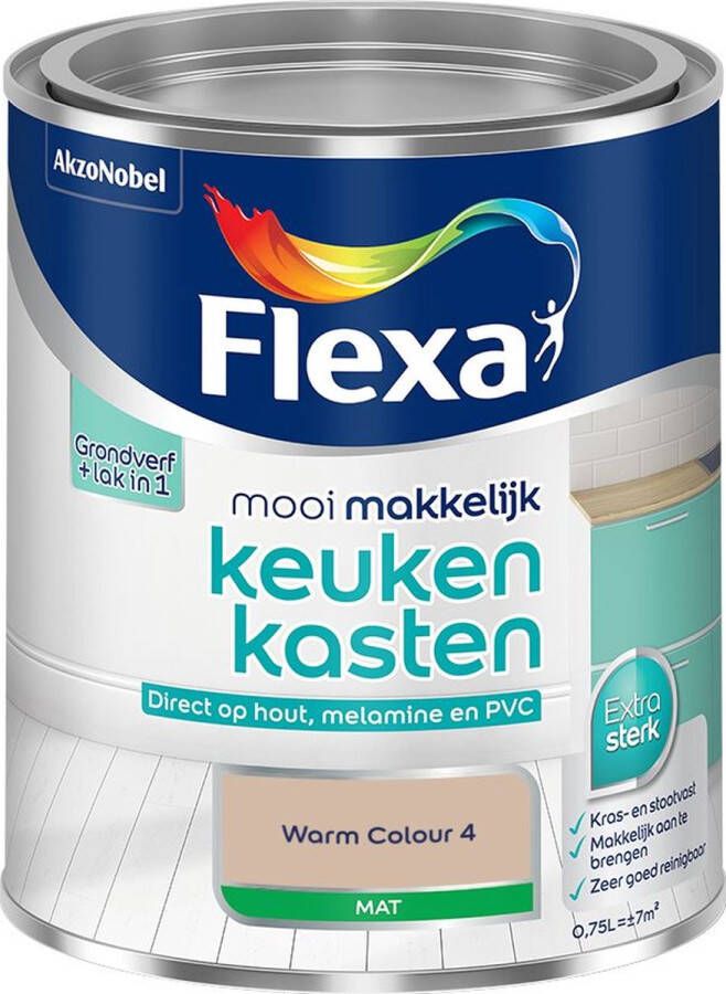 Flexa Mooi Makkelijk Meubels Mat Warm Colour 4 750 Ml