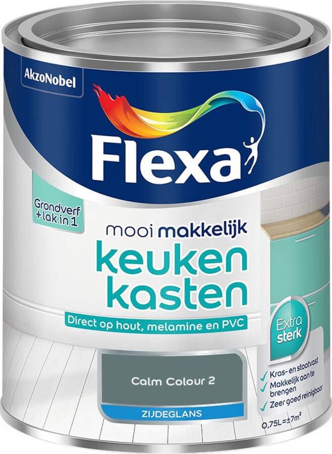 Flexa Mooi Makkelijk Meubels Zijdeglans Muurverf Calm Colour 2 750 Ml