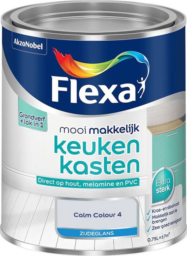 Flexa Mooi Makkelijk Meubels Zijdeglans Muurverf Calm Colour 4 750 Ml