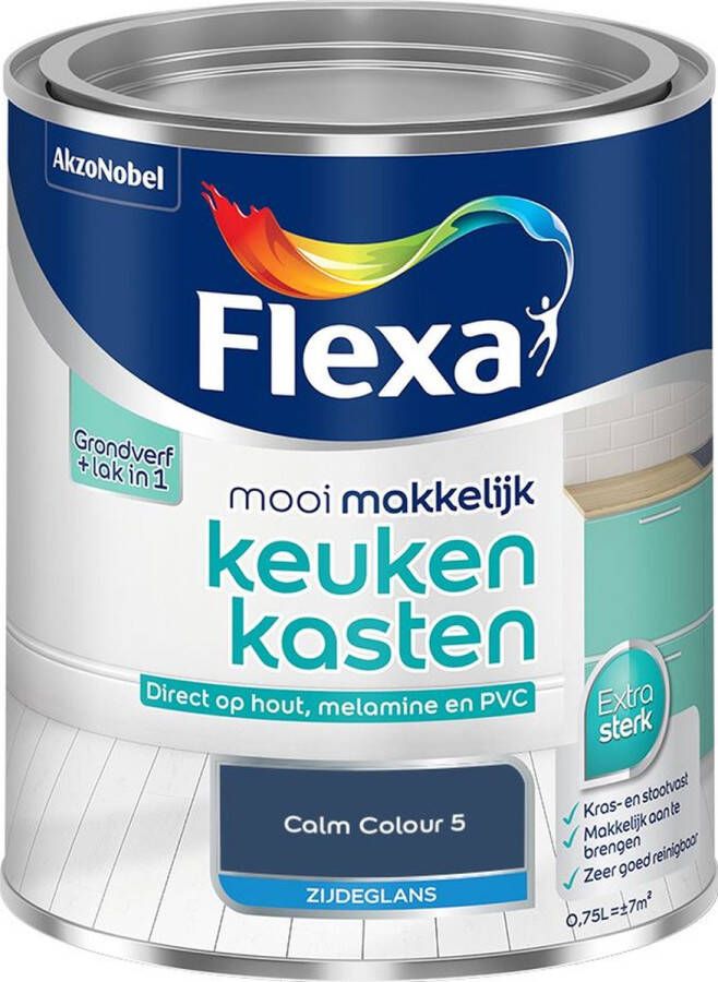 Flexa Mooi Makkelijk Meubels Zijdeglans Muurverf Calm Colour 5 750 Ml