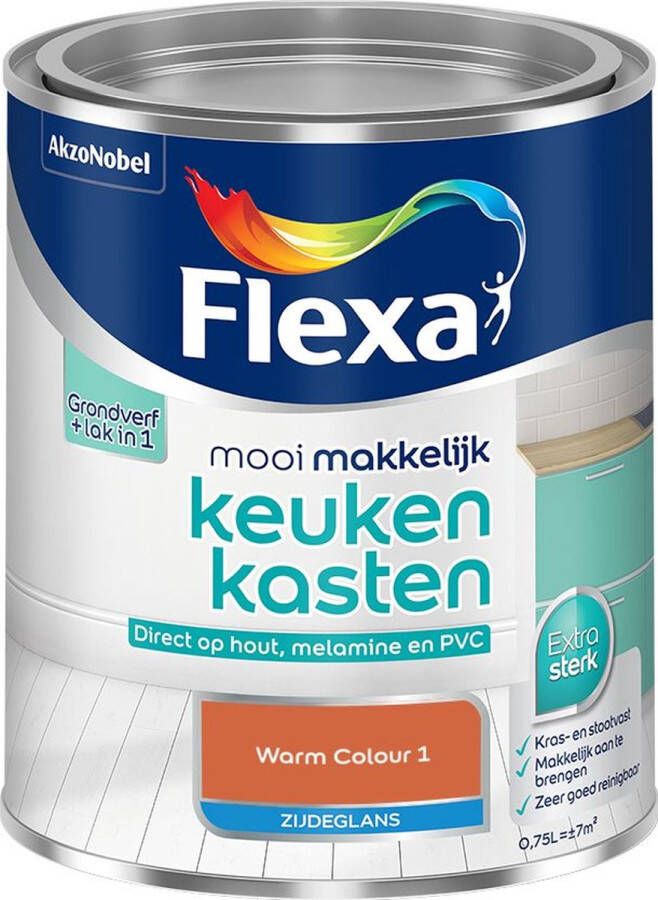 Flexa Mooi Makkelijk Meubels Zijdeglans Muurverf Warm Colour 1 750 Ml