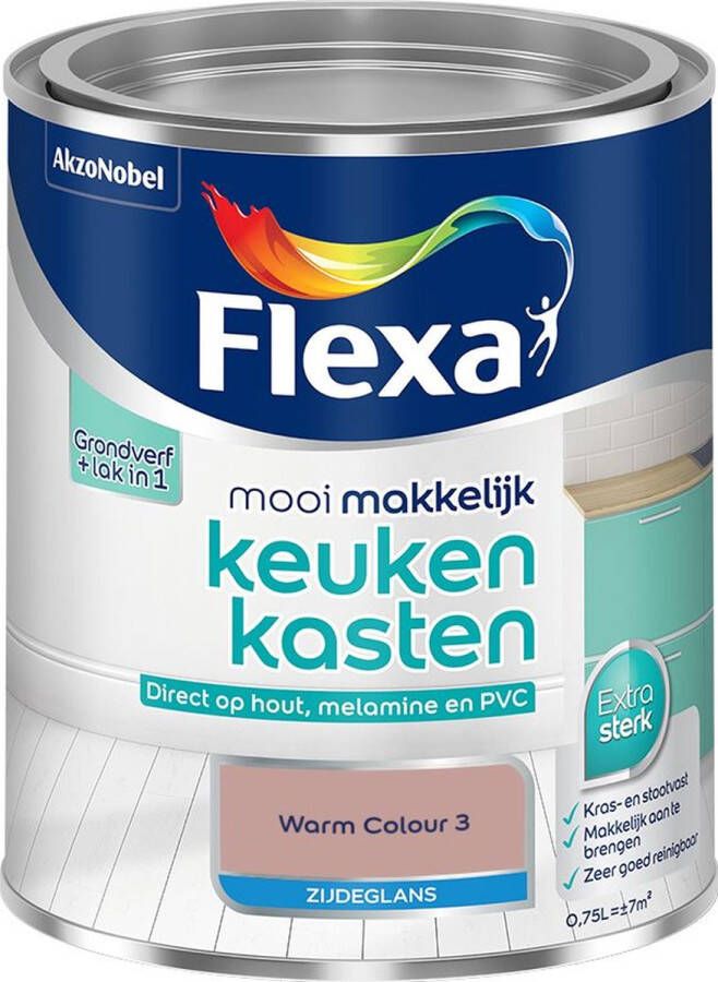 Flexa Mooi Makkelijk Meubels Zijdeglans Muurverf Warm Colour 3 750 Ml