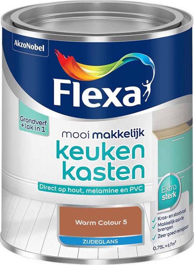 Flexa Mooi Makkelijk Meubels Zijdeglans Muurverf Warm Colour 5 750 Ml