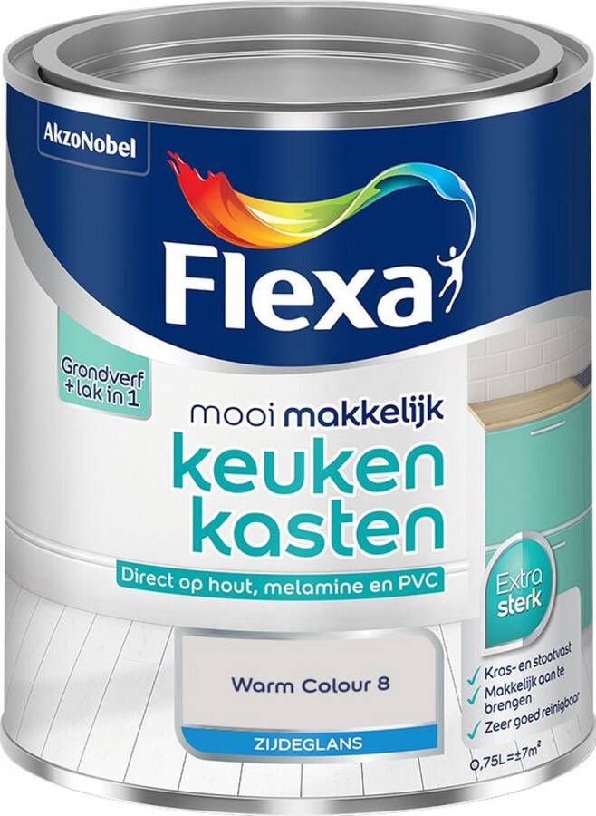 Flexa Mooi Makkelijk Meubels Zijdeglans Muurverf Warm Colour 8 750 Ml