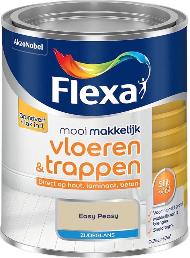 Flexa Mooi Makkelijk Vloeren & Trappen Zijdeglans Muurverf Easy Peasy 750 Ml