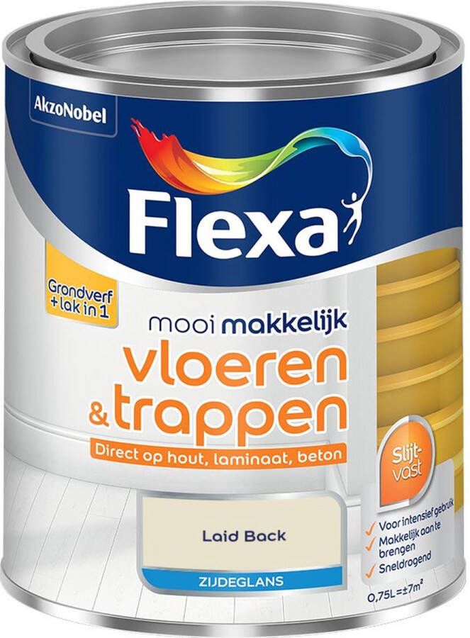 Flexa Mooi Makkelijk Vloeren & Trappen Zijdeglans Muurverf Laid Back 750 Ml