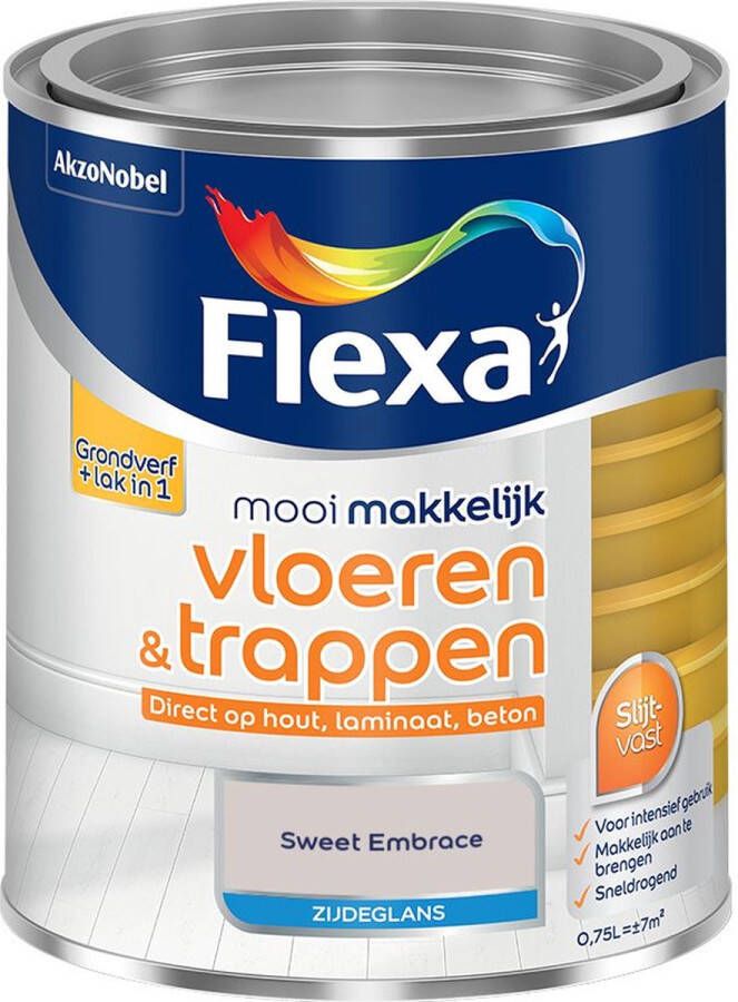 Flexa Mooi Makkelijk Vloeren & Trappen Zijdeglans Muurverf Sweet Embrace 750 Ml