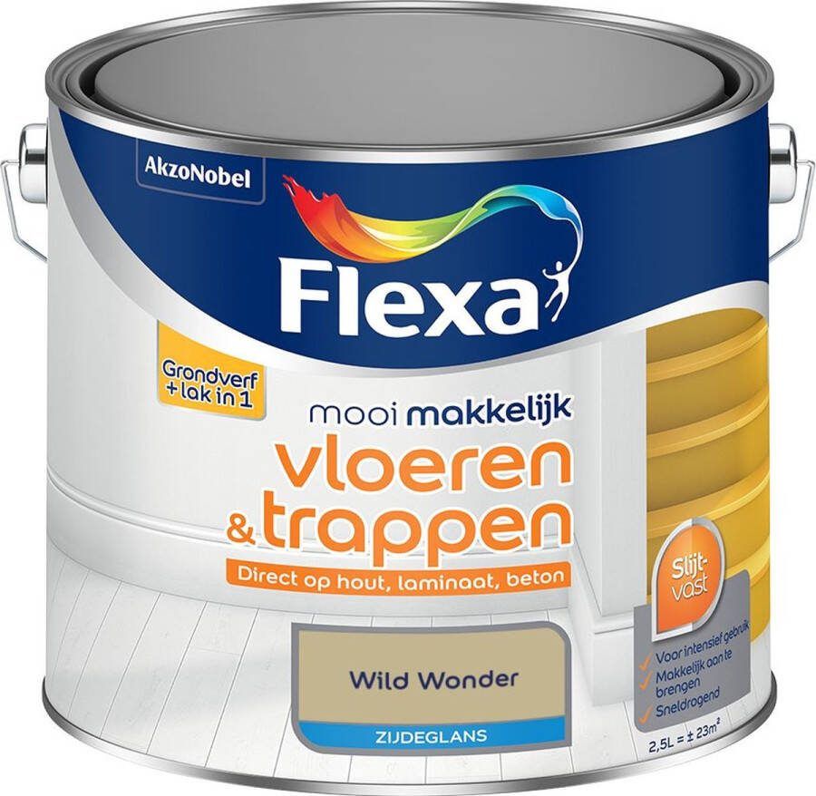 Flexa Mooi Makkelijk Verf Vloeren & Trappen Zijdeglans Wild Wonder 2.5l