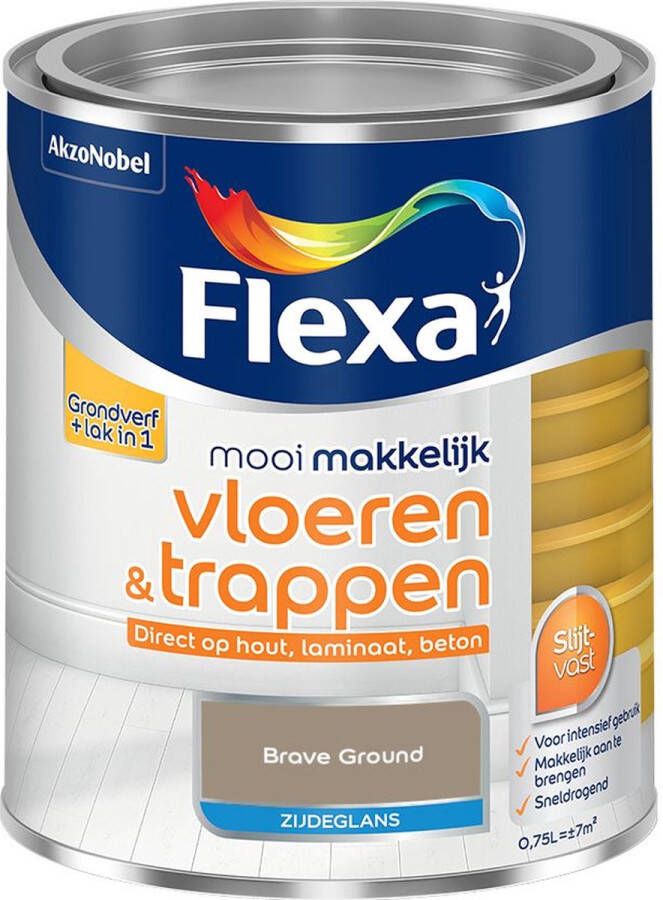 Flexa Mooi Makkelijk Vloeren & Trappen Zijdeglans Brave Ground 0 75l