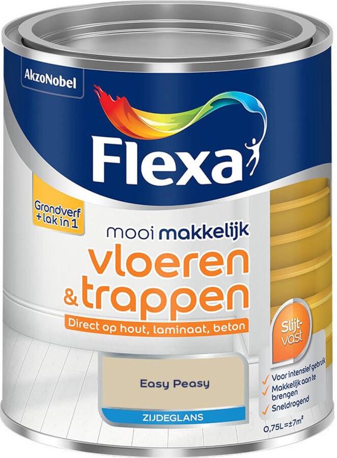 Flexa Mooi Makkelijk Vloeren & Trappen Zijdeglans Easy Peasy 0 75l