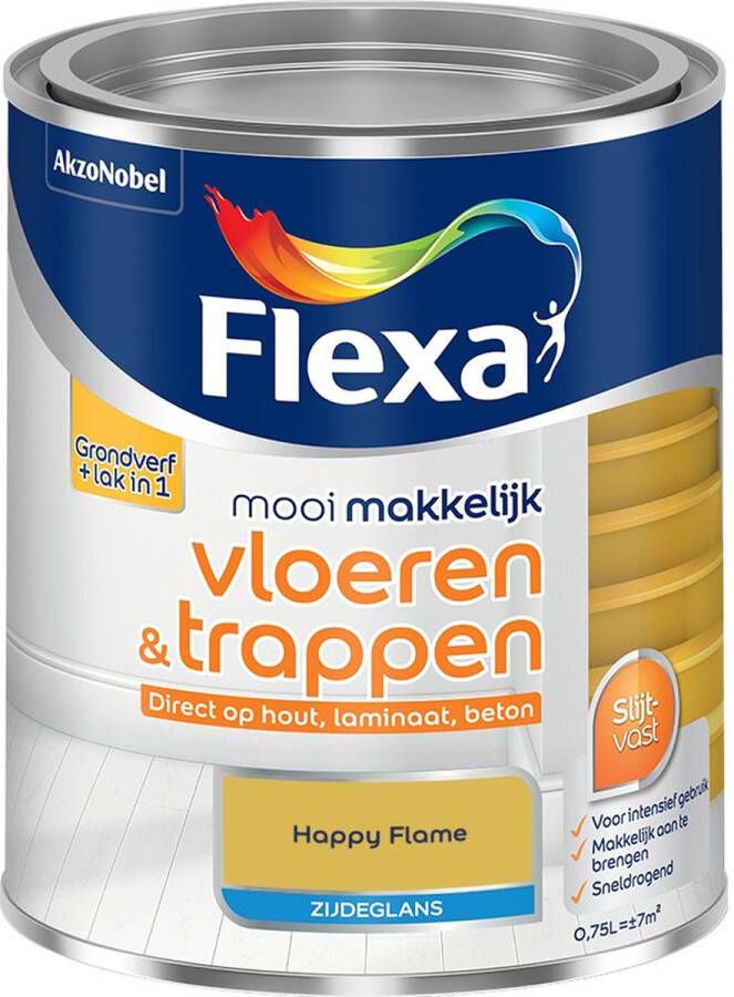 Flexa Mooi Makkelijk Vloeren & Trappen Zijdeglans Happy Flame 0 75l