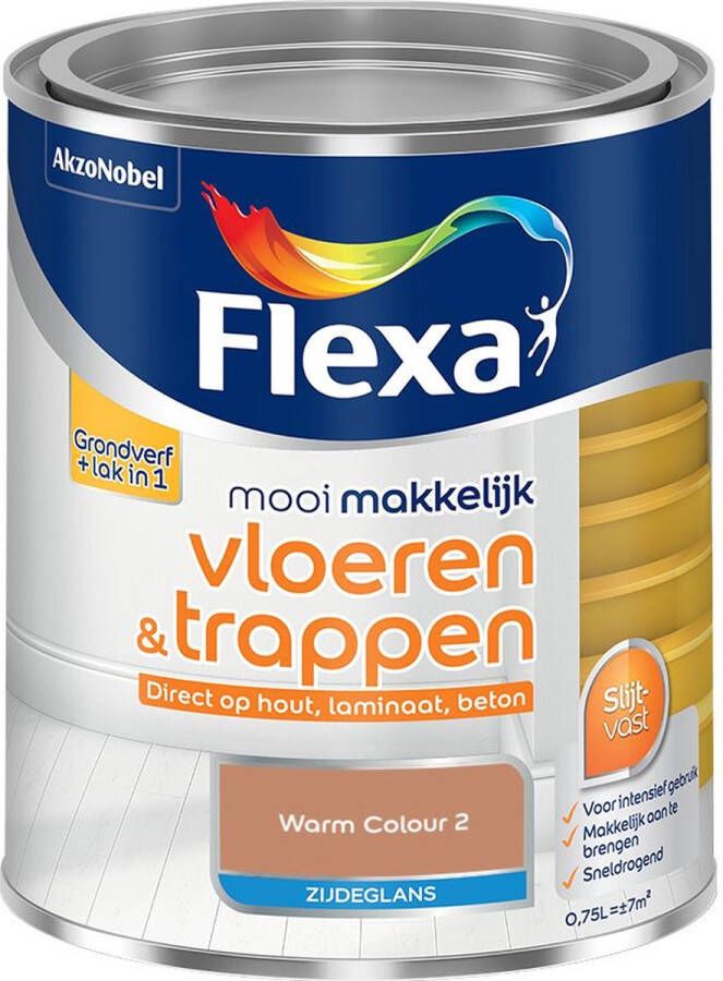 Flexa Mooi Makkelijk Vloeren & Trappen Zijdeglans Warm Colour 2 0 75l
