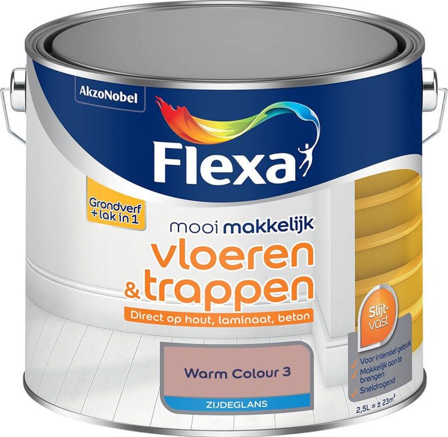 Flexa Mooi Makkelijk Vloeren & Trappen Zijdeglans Warm Colour 3 2.5l