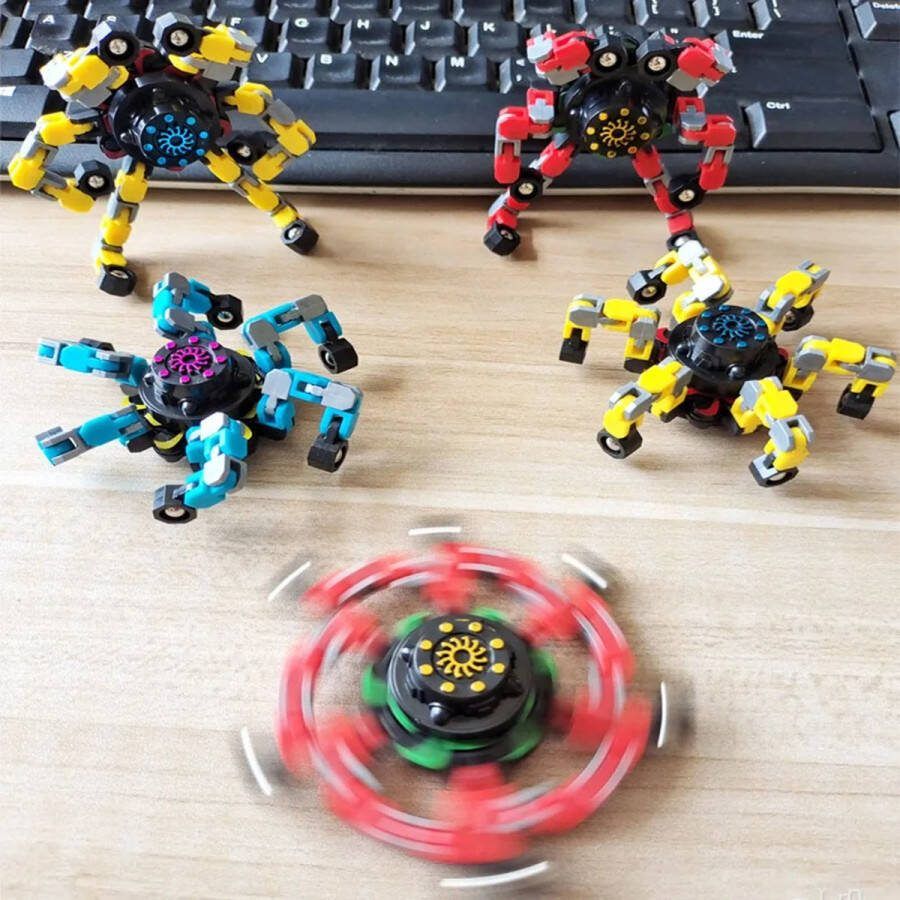 FlexiSpin ™ Set van 3 Vervormbare Fidget Spinners Anti-stress Hand Spinner voor Kinderen en Volwassenen Stressverlichting en Educatief Speelgoed