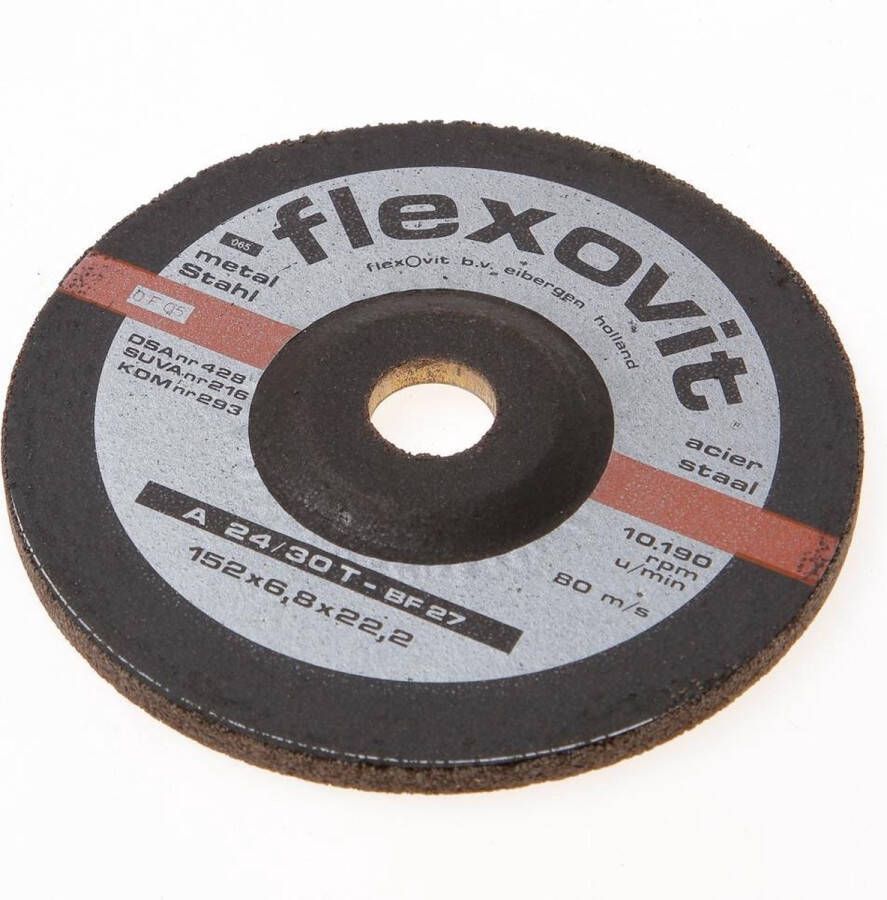 Flexovit Afbraamschijf A 30 S-BF2 7 staal en RVS 152 x 6.8 x 22mm