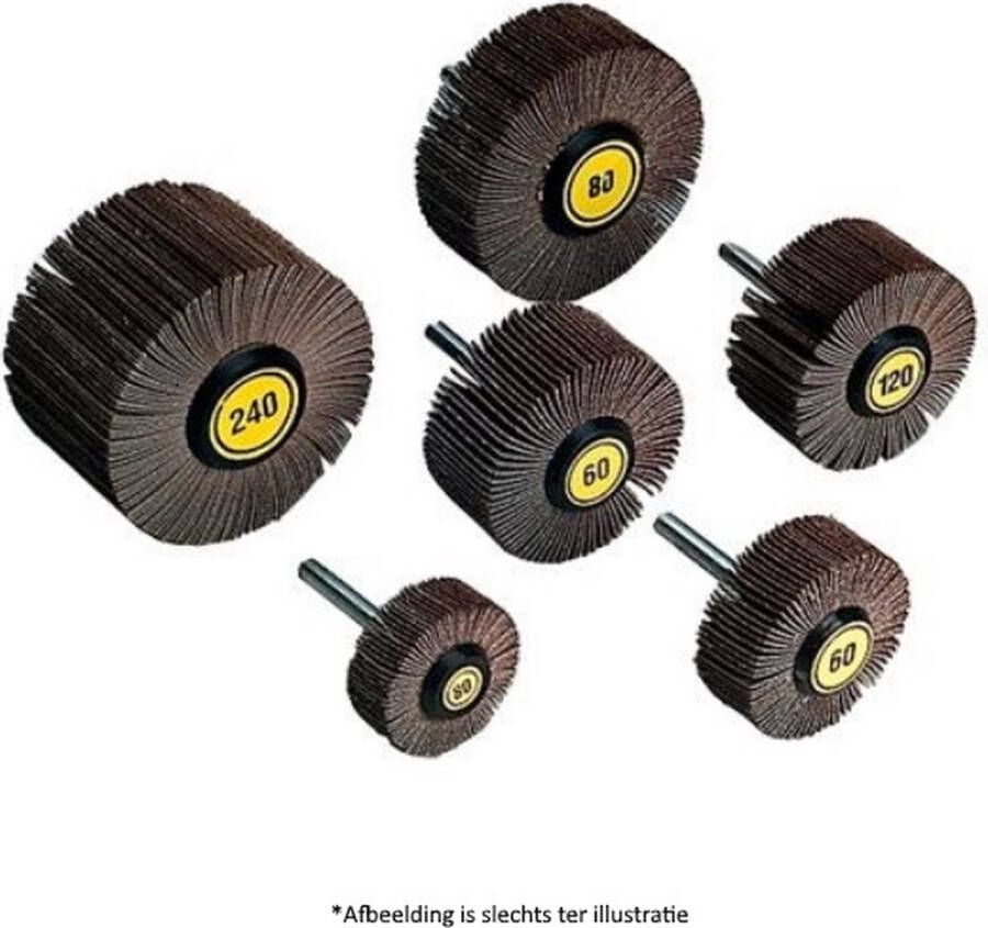 Flexovit Slijpmop Kx300 60x30mm Stift 6mm K120