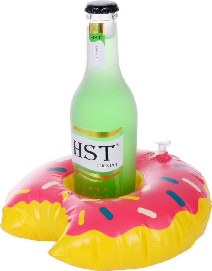 Fliex Gift pack 12x inflatable cup holder donut opblaasbare blikjeshouder blikje houder zwembad drankje flesje beker houder opblaasbaar