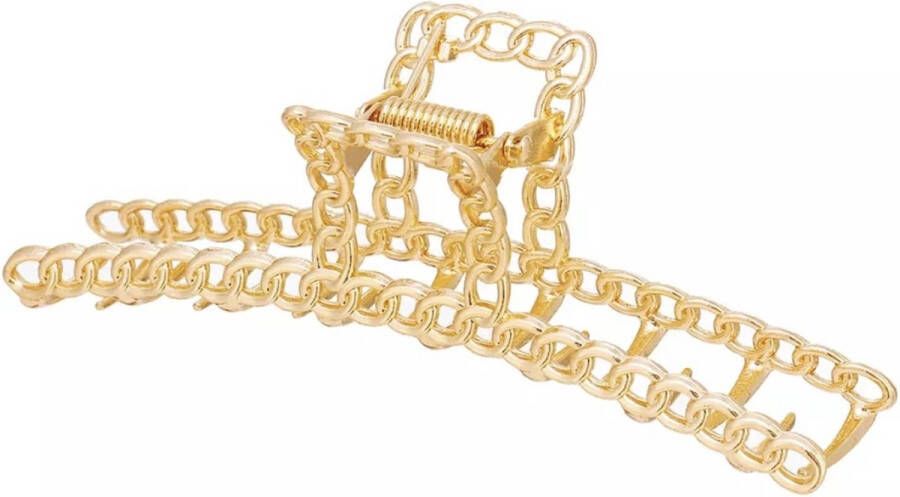 Emilie collection haarklem goud geometrisch ketting chain