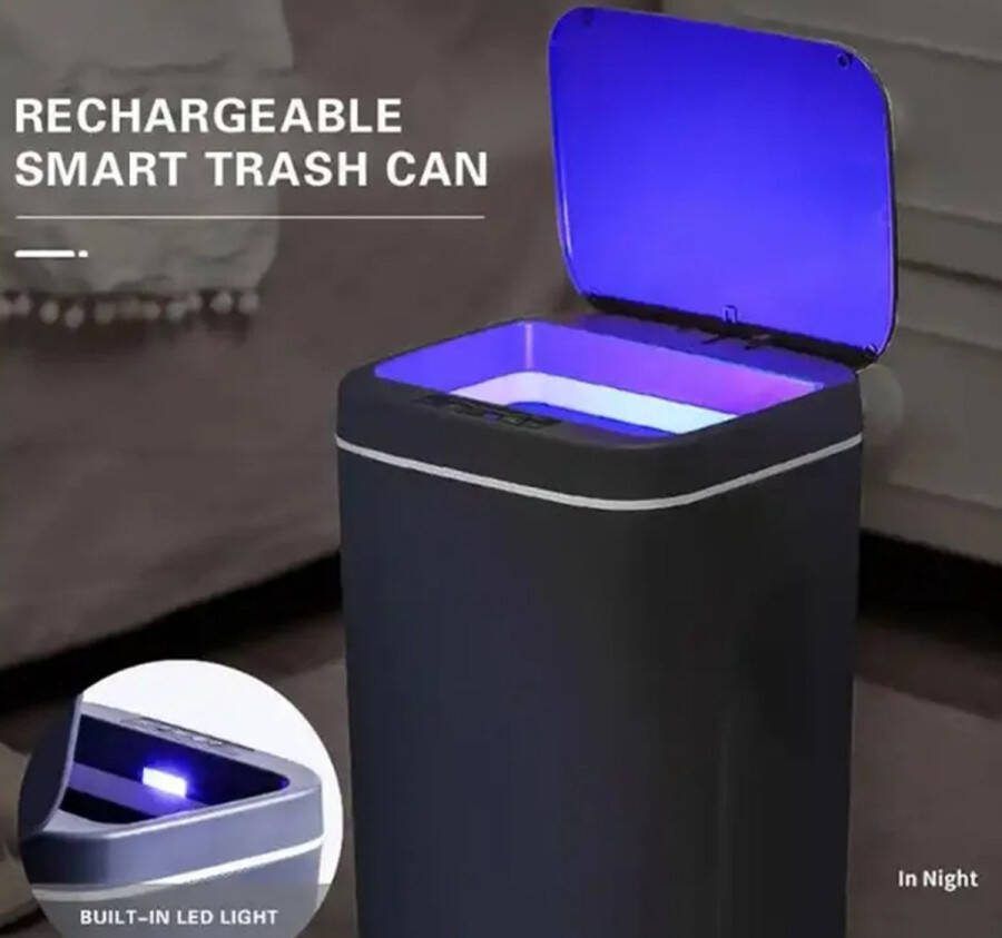 Flipx 14L vuilnisbak Automatische Sensor Prullenbak Elektrische soft close deksel Touchless Smart Bin Keuken Badkamer Waterdicht Emmer Vuilnis Met Deksel Thuis Prullenbak Velnisbak Vuilniszakhouder afvalbak vuilbak