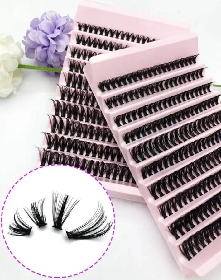 Flipx Individuele Wimper Mix verschillende lengtes Natuurlijk effect dikte 7 mm Wimper extentions Doe-Het-Zelf Individual lashes Individuele Wimpers invisible nepwimpers Professionele Make-Up Tools- zwart fluffy