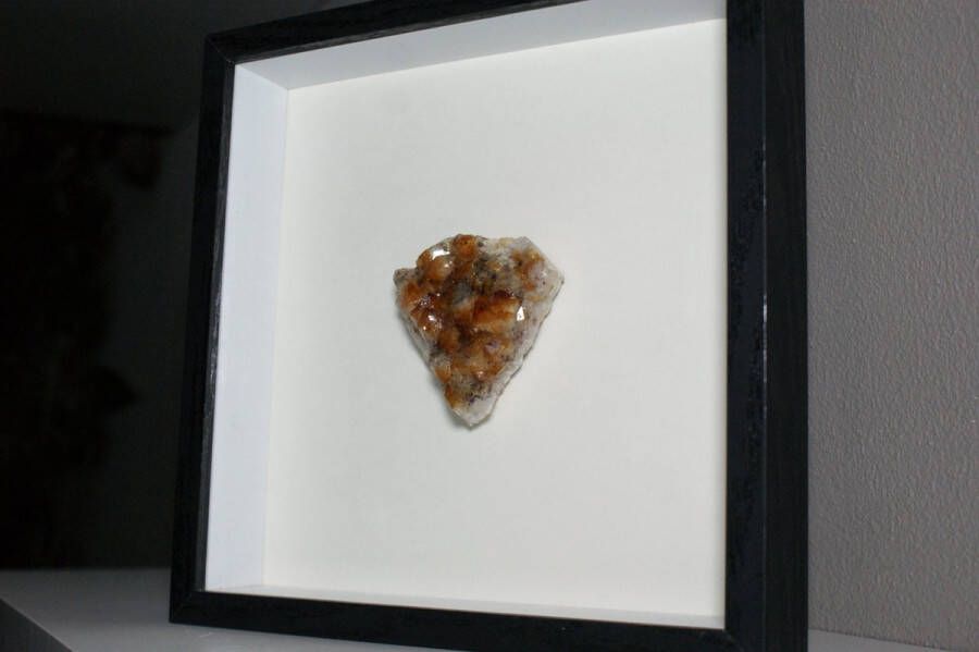 FLOATY STONE Edelsteen lijst met gebrande amethist 20x20cm | Wanddecoratie | | Edelstenen en mineralen