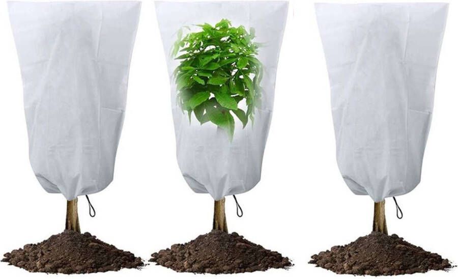 Flokoo Plantenhoes set Beschermhoezen voor de planten 3 stuks Vorstbeschermer 120 x 80 cm