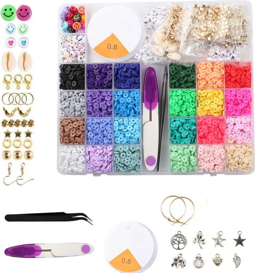 Flokoo Polymeer Kralen Set 5300 delig Sieraden Makers Zelf Sieraden Maken Kralenset Letterkralen