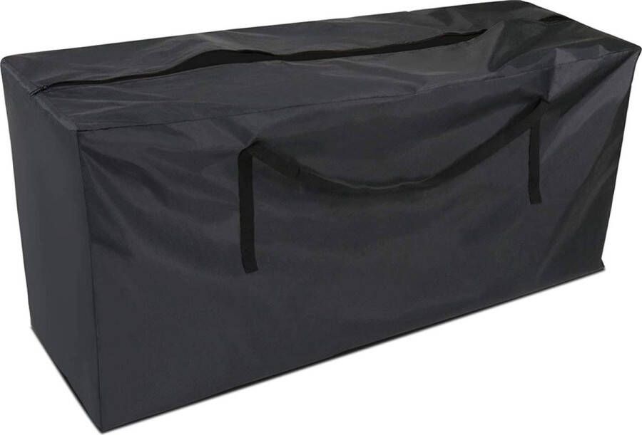 Flokoo Tuinkussentas Zwart 116 x 47 x 52 cm Opbergtas voor Tuinmeubelkussens Tuinstoelkussentas Tuinsetkussen Opbergtas