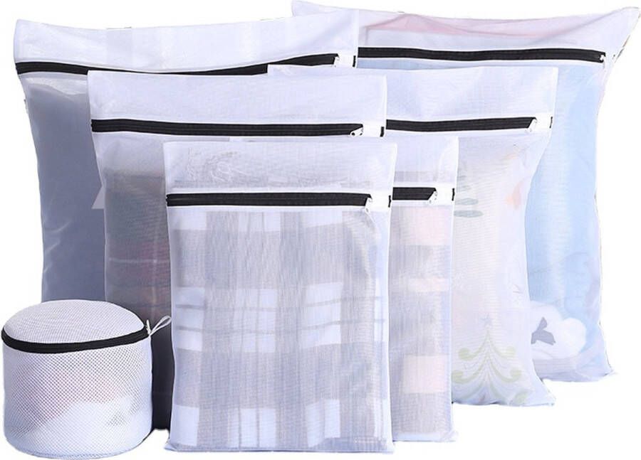 Flokoo Waszakken 7 Stuks Wasnetten Bescherm je Wasgoed en Wasmachine Packing Cubes Travel Organizer Waszakje Wasnetje